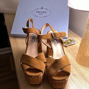 PRADA PEEP TOE HEELS